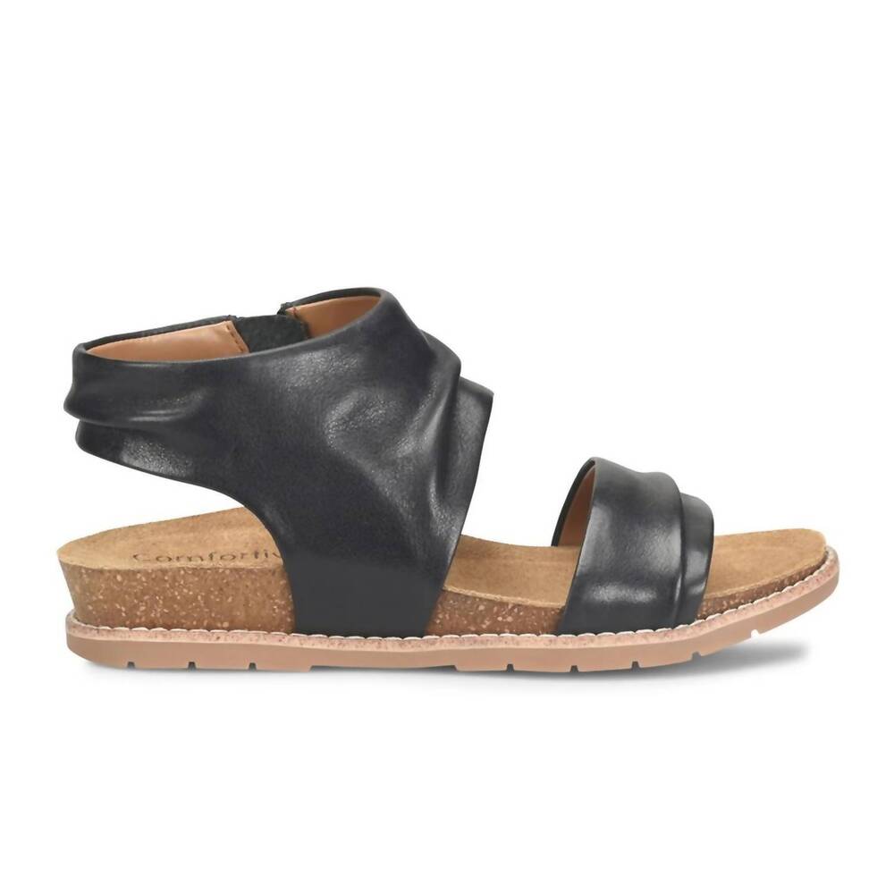 NEW COMFORTIVA women's gale sandal - wide in black